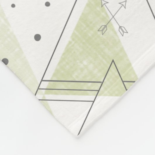 Gepersonaliseerde vreugdezaal Modern Teepee Patter Fleece Deken (Hoek)