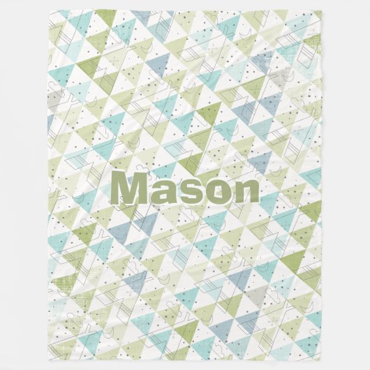 Gepersonaliseerde vreugdezaal Modern Teepee Patter Fleece Deken (Voorkant)