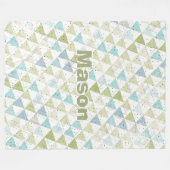 Gepersonaliseerde vreugdezaal Modern Teepee Patter Fleece Deken (Voorkant (Horizontaal))