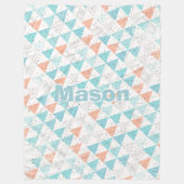 Gepersonaliseerde vreugdezaal Modern Teepee Patter Fleece Deken (Voorkant)