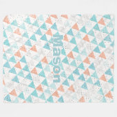 Gepersonaliseerde vreugdezaal Modern Teepee Patter Fleece Deken (Voorkant (Horizontaal))