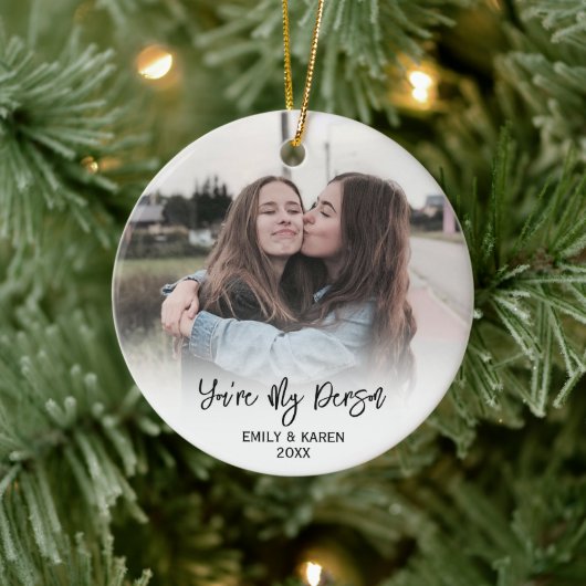 Gepersonaliseerde Vriend Foto Kerst Ornament (Boom)