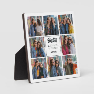 Gepersonaliseerde Vriend Gift Besties Fotocollage Fotoplaat