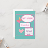 Gepersonaliseerde Vriend Happy Birthday Greeting Kaart (Voorkant / Achterkant in situ)