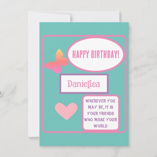 Gepersonaliseerde Vriend Happy Birthday Greeting Kaart (Voorkant)