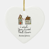 Gepersonaliseerde vriend over lange afstand keramisch ornament (Achterkant)