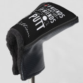 Gepersonaliseerde Vrienden laten vrienden 3 Putt G Golfheadcover (3/4 voorkant)