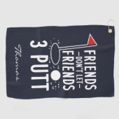 Gepersonaliseerde Vrienden laten vrienden niet 3 P Golfhanddoek (Horizontaal)