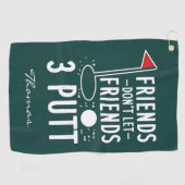 Gepersonaliseerde Vrienden laten vrienden niet 3 P Golfhanddoek (Horizontaal)