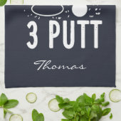 Gepersonaliseerde Vrienden laten vrienden niet 3 P Theedoek (Gevouwen)