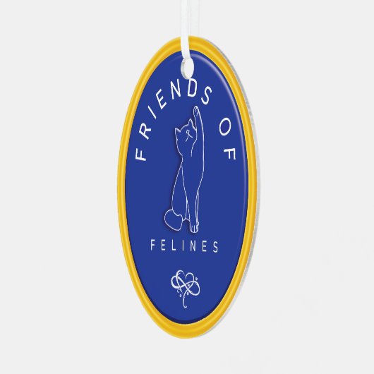 Gepersonaliseerde Vrienden van Felines Ornament (Voorkant links)