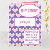 Gepersonaliseerde vriendenkaart Birthday-kaart Kaart (Gele Bloem)