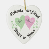 Gepersonaliseerde vriendenversiering keramisch ornament (Rechts)