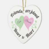 Gepersonaliseerde vriendenversiering keramisch ornament (Links)