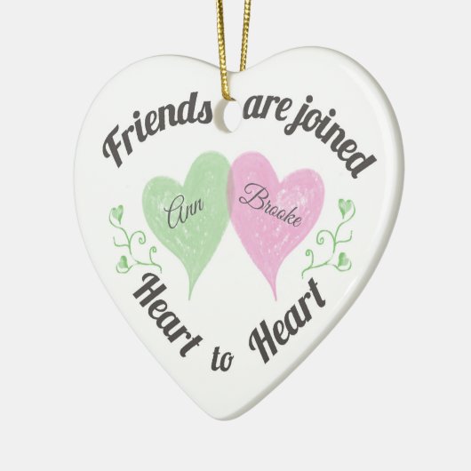 Gepersonaliseerde vriendenversiering keramisch ornament (Links)