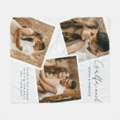 Gepersonaliseerde Vriendin 3 foto fleece deken (Voorkant (Horizontaal))