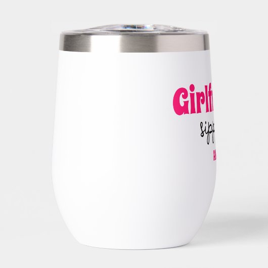 Gepersonaliseerde Vriendinnen Sippy Cup Wijndroogt (Voorkant)