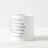 Gepersonaliseerde vriendjesgeschenk, Inspirerend m Koffiemok (Voorkant links)