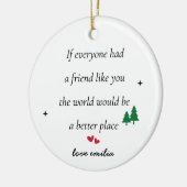 Gepersonaliseerde vriendschap Aangepaste naam Best Keramisch Ornament (Links)