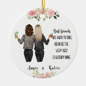 Gepersonaliseerde vriendschap Kerstmis Keramisch Ornament (Voorkant)