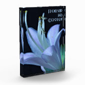 Gepersonaliseerde vriendschap Paarse bloem close-u Fotoblokken (Links)