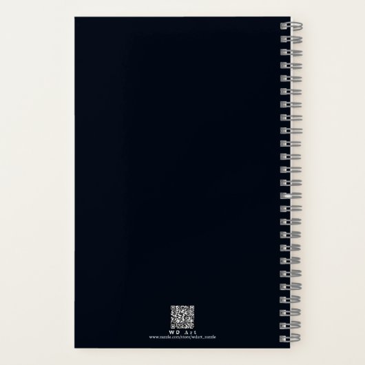 Gepersonaliseerde vriendschap Paarse bloem close-u Notitieboek (Achterkant)