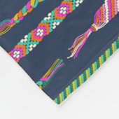 Gepersonaliseerde vriendschapsballetjes op marineb fleece deken (Hoek)