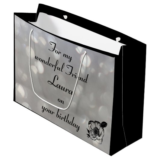 Gepersonaliseerde vrijdag groot cadeauzakje (Voorkant Gekanteld)