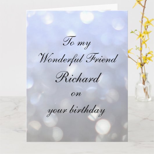 Gepersonaliseerde vrijdag kaart (Gele Bloem)