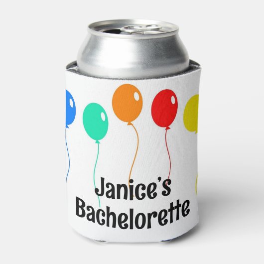 Gepersonaliseerde vrijgezelle coosie blikjeskoeler (Blikje Voorkant)