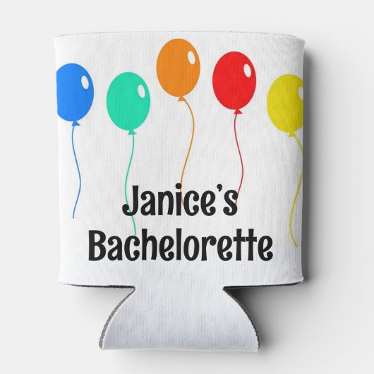 Gepersonaliseerde vrijgezelle coosie blikjeskoeler (Achterkant)