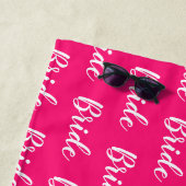 Gepersonaliseerde vrijgezellenbruidspatroon strandlaken (In situ)