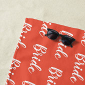 Gepersonaliseerde vrijgezellenbruidspatroon strandlaken (In situ)