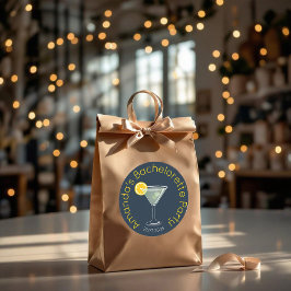 Gepersonaliseerde vrijgezellenfeest gunst ronde sticker