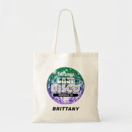 Gepersonaliseerde vrijgezellenfeest laatste disco tote bag