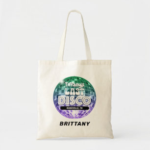 Gepersonaliseerde vrijgezellenfeest laatste disco tote bag