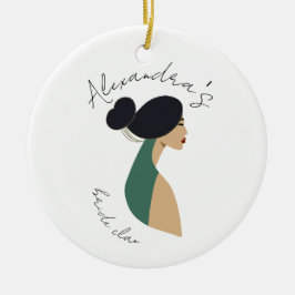 Gepersonaliseerde Vrijgezellenfeest Party Favor, B Keramisch Ornament