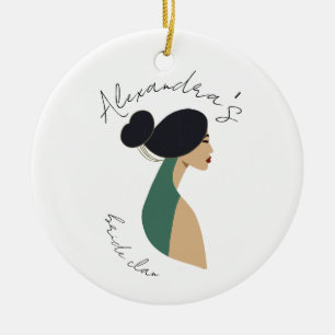 Gepersonaliseerde Vrijgezellenfeest Party Favor, B Keramisch Ornament