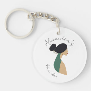 Gepersonaliseerde Vrijgezellenfeest Party Favor, B Sleutelhanger