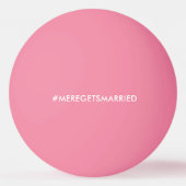 Gepersonaliseerde vrijgezellenfeest Ping Pong Ball (Achterkant)