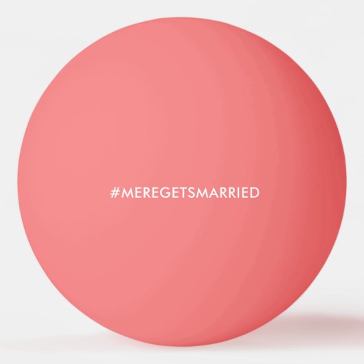 Gepersonaliseerde vrijgezellenfeest Ping Pong Ball (Achterkant)