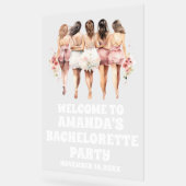 Gepersonaliseerde vrijgezellenfeest welkom acryl bord (Hoek)