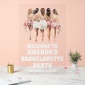 Gepersonaliseerde vrijgezellenfeest welkom acryl bord (Huwelijk)