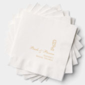 Gepersonaliseerde Vrijgezellenfeesten parels & Pro Folie Servetten (Insitu (Gestapeld))