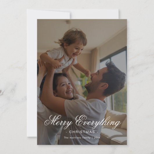 Gepersonaliseerde Vrolijk Alles Familie Kerstwagen Feestdagenkaart (Voorkant)