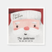 Gepersonaliseerde Vrolijk Kerstmis Schattige Sinte Servet (Voorkant)