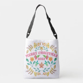 GEPERSONALISEERDE VROLIJKE KERST 20XX CROSSBODY TAS (Achterkant)