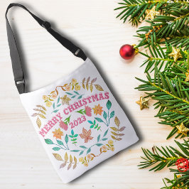 GEPERSONALISEERDE VROLIJKE KERST 20XX CROSSBODY TAS