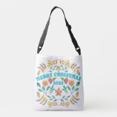 GEPERSONALISEERDE VROLIJKE KERST 20XX CROSSBODY TAS (Achterkant)