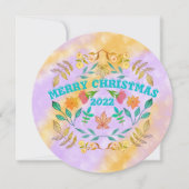 GEPERSONALISEERDE VROLIJKE KERST 20XX FEESTDAGENKAART (Voorkant)